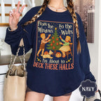 Funny Christmas Sweatshirt Deck The Halls Retro Xmas Sweater 1763455862433.jpg