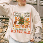 Funny Christmas Sweatshirt Deck The Halls Retro Xmas Sweater 1763455863056.jpg