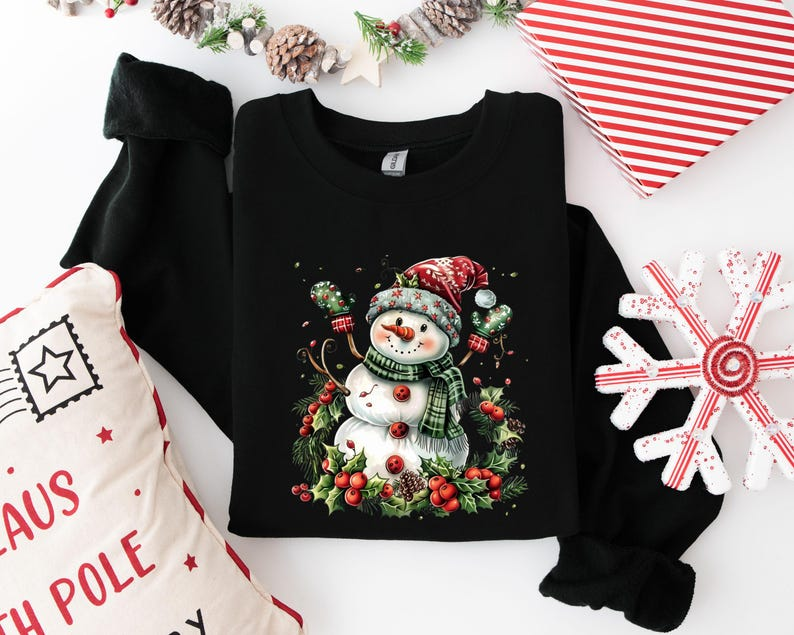 Christmas Snowman Sweatshirt Christmas Sweatshirt Snowman Shirt Snowman T Shirt Christmas Crewneck Christmas Shirts For Women 1763455984294.png