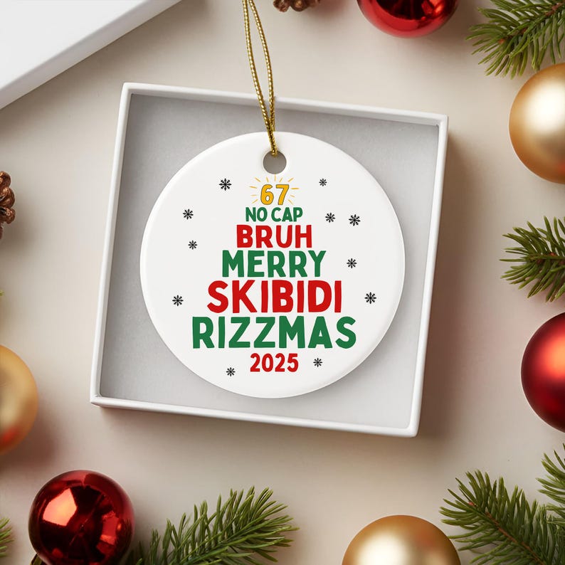 Gen Z Teen Slang Christmas Ornament Skibidi Ohio Rizz Sigma Toilet Ornament Six Seven 67 2025 Brainrot Meme Gen Z Teenager Tween Ornament 1763517284248.jpg