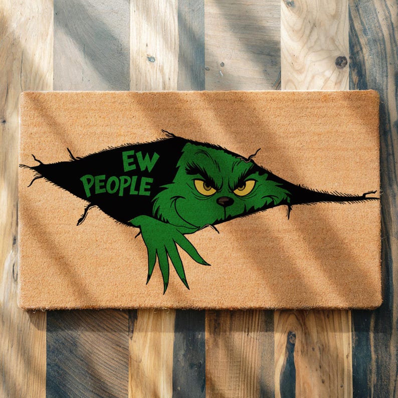 Ew People Doormat Grinch Doormat Housewarming Gifts Christmas Doormat Holiday Decor Winter Doormat Holiday Porch Decor Christmas Gift 1763517498561.jpg