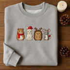Christmas Small Animals Sweatshirt Cute Xmas Hamster Bunny Gift Hedgehog Mouse Embroidered Hoodie Festive Pet Sweater Small Animal Hoodie 1763518638850.jpg