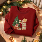Embroidered Christmas Bear Sweatshirt Holiday Tree And Gift Hoodie Cozy Bear Sweater Cute Winter Gift For Her 1763520162834.jpg
