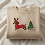 Dachshund Xmas Embroidered Sweatshirt Sausage Dog Holiday Hoodie Cute Wiener Dog Sweater Christmas Tree Dog Mom Gifts 1763525693690.jpg