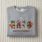 Embroidered Winter Friends Sweatshirt Cute Fox Bear Rabbit Crewneck Festive Animal Xmas Hoodie Winter Gift 1763536579106.jpg