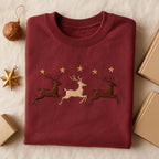 Embroidered Reindeer Sweatshirt Christmas Running Deer Crewneck Festive Holiday Animal Hoodie Minimalist Xmas Gift 1763537580969.jpg