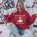 Overstimulated But Festive Goose Sweatshirt Funny Christmas Holiday Crewneck 1763541601924.jpg