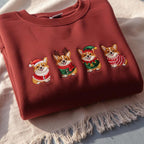 Welsh Corgi Christmas Embroidered Sweatshirt Cute Dog Crewneck Holiday Santa Reindeer Corgi Sweater Festive Dog Mom Gift Xmas Pet Hoodie 1763543031714.jpg