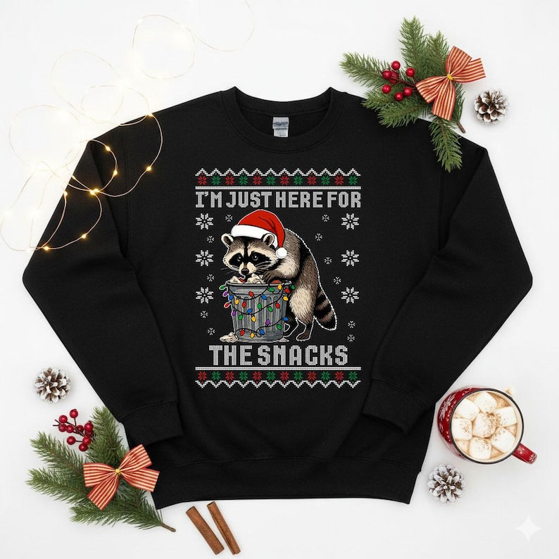 Funny Raccoon Christmas Sweatshirt Snack Lover Ugly Holiday Crewneck Sweater Cute Trash Panda Shirt For Men Women Funny Xmas Gift Idea 1763606179853.jpg
