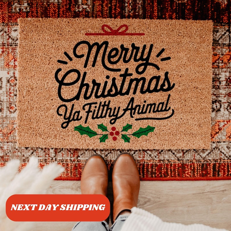 Filthy Animal Doormat Christmas Doormat Funny Doormat Merry Christmas Doormat Welcome Mat Outdoor Mat Holiday Decor New Home Decor 1763612743089.jpg