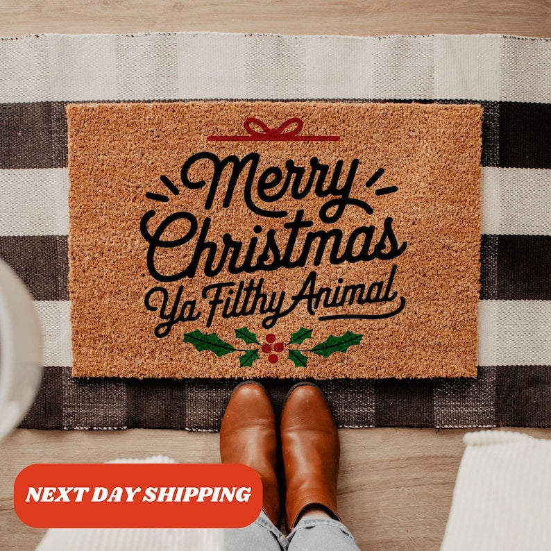 Filthy Animal Doormat Christmas Doormat Funny Doormat Merry Christmas Doormat Welcome Mat Outdoor Mat Holiday Decor New Home Decor 1763612743632.jpg