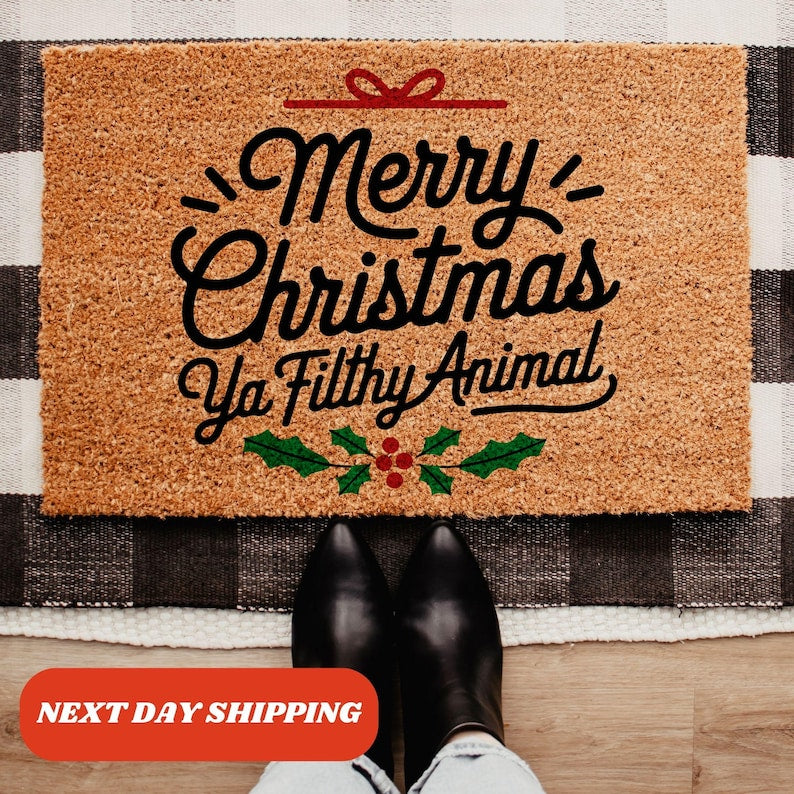 Filthy Animal Doormat Christmas Doormat Funny Doormat Merry Christmas Doormat Welcome Mat Outdoor Mat Holiday Decor New Home Decor 1763612743721.jpg