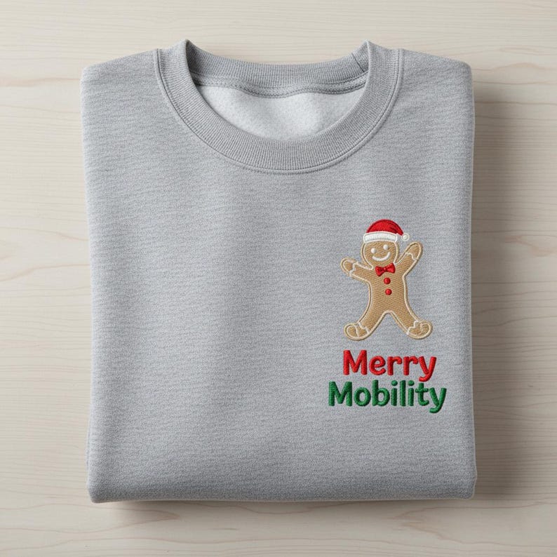 Merry Mobility Gingerbread Embroidered Sweatshirt Physical Therapist Ot Gift Christmas Rehab Hoodie 1763614435292.jpg