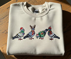 Christmas Pigeon Embroidered Hoodie Funny Bird Christmas Ugly Xmas Sweater Style Top  Animal Lover Holiday Gift Winter Crewneck For Her 1763695929175.jpg