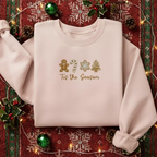 Tis The Season Gingerbread Candy Cane Snowflake Christmas Sweatshirt Festive Holiday Cookie Embroidered Hoodie For Cozy Winter Season Lovers 1763710061070.png