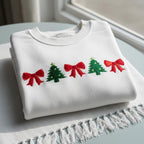 Christmas Tree Bow Embroidered Sweatshirt Minimalist Holiday Hoodie Coquette Festive Xmas Sweater Cozy Winter Gift 1763713880621.jpg