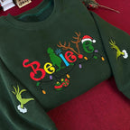 Believe Christmas Embroidered Sweatshirt Cute Green Style Holiday Sweater Christmas Lights Sleeve Shirt Grinchy Sweatshirt Gift For Him 1763780496888.jpg