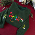Believe Christmas Embroidered Sweatshirt Cute Green Style Holiday Sweater Christmas Lights Sleeve Shirt Grinchy Sweatshirt Gift For Him 1763780497550.jpg