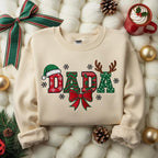 Embroidered Christmas Dada Sweatshirt Festive Dad Sweater Dada Claus Hoodie Gift For Dad Holiday Family Hoodie Mom Dad Xmas Matching 1763783341320.jpg