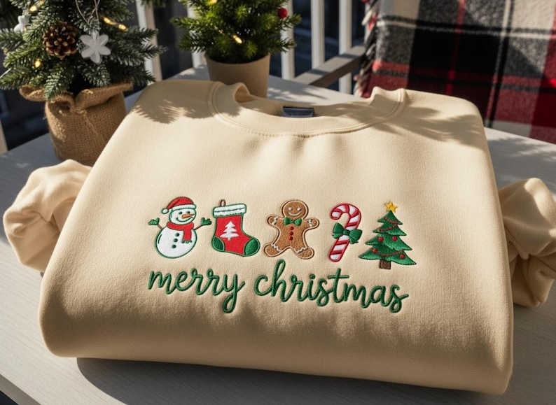 Merry Christmas Embroidered Sweatshirt Gingerbread Candy Cane Tree Hoodie Festive Winter Gift For Women 1763784696064.png