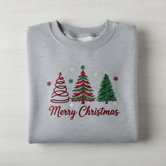 Embroidered Merry Christmas Trees Sweatshirt Minimalist Holiday Tree Hoodie Christmas Vacation Sweater Festive Xmas Apparel 1763785547189.jpg