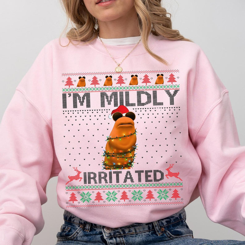 I M Mildly Irritated Marcus The Worm Sweatshirt Marcus The Worm Ugly Christmas Sweatshirtmarcus The Worm Shirtrobert Help Marcus The Worm 1764316637118.jpg