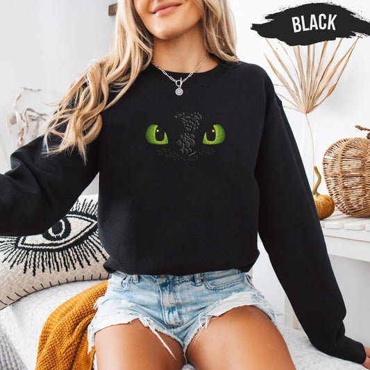 Dragon Eyes In The Dark Embroidery Sweatshirt Night Fury Embroidery Shirt Cute Toothless Shirt How To Train Your Dragon Shirt 1764317573533.jpg