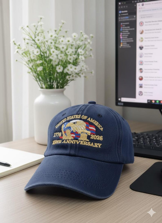 250th Anniversary Eagle Hat Vintage Embroidered Usa Dad Cap 1764649082027.png