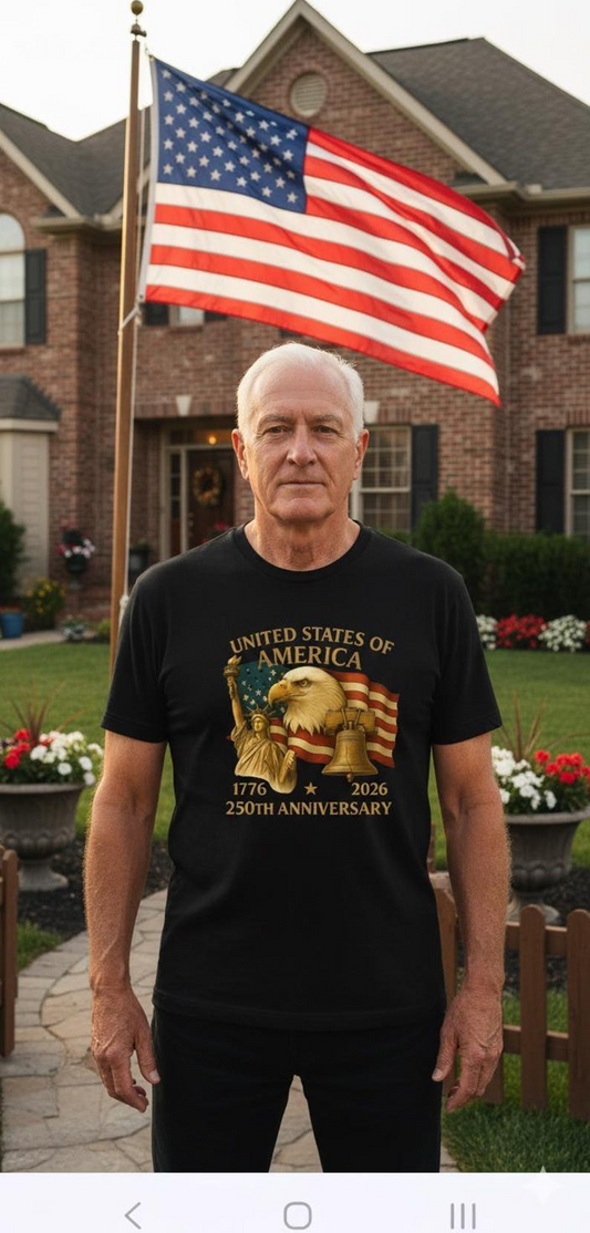 Statue Of Liberty Eagle 250th Anniversary Unisex T Shirt America Army Vet Shirt Patriotic Tee Veteran Gift Usa Flag Top 1764649427946.png