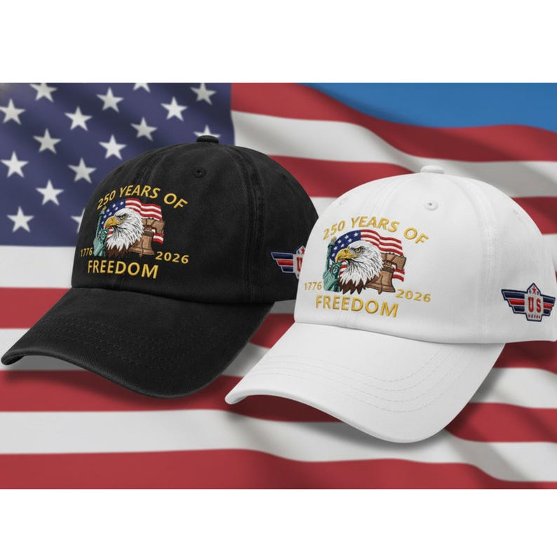 Us 250th Anniversary Hats For Men Vintage Distressed Classic Cap Embroidered Freedom 250 Baseball Cap Us 250th Anniversary Independence 1764750531122.png
