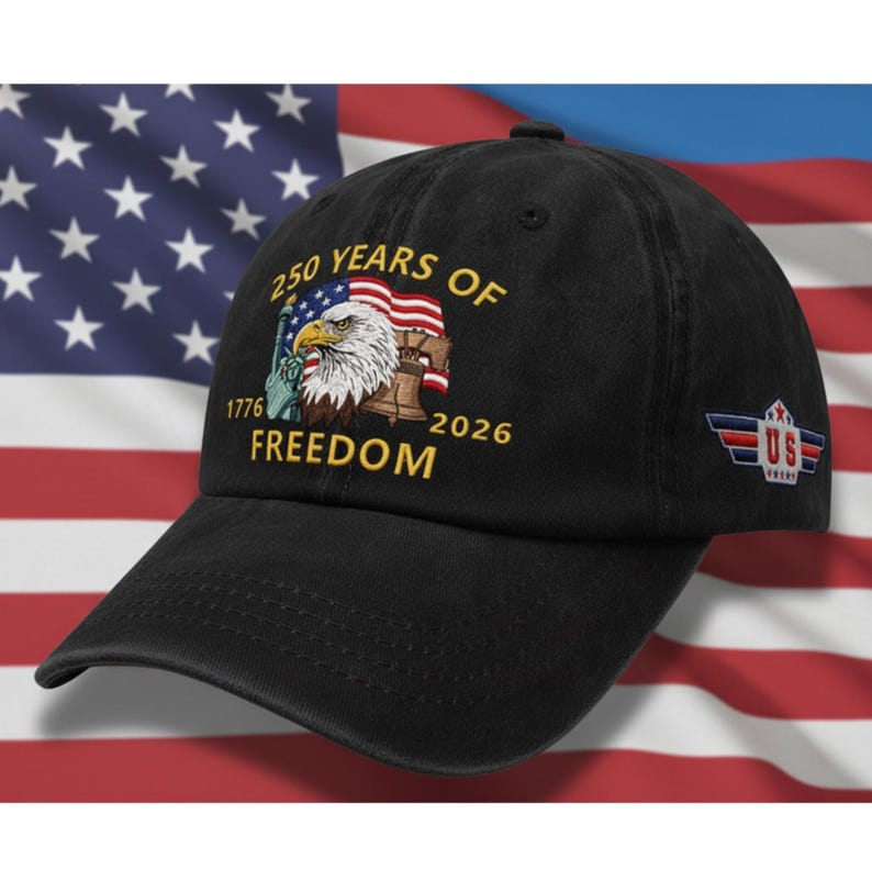 Us 250th Anniversary Hats For Men Vintage Distressed Classic Cap Embroidered Freedom 250 Baseball Cap Us 250th Anniversary Independence 1764750531902.png