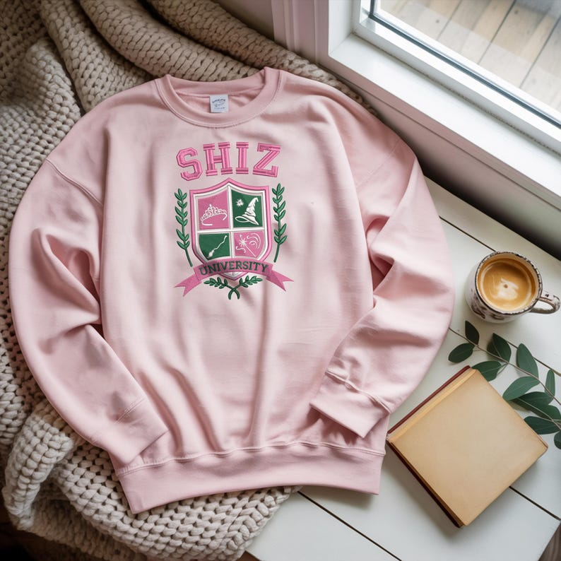 Shiz University Embroidered Sweatshir Embroidered Sweatshirt Emerald City Oz Crewneck Defy Gravity Broomstick Magic Wand Sweatshirt Gift 1764818310900.png