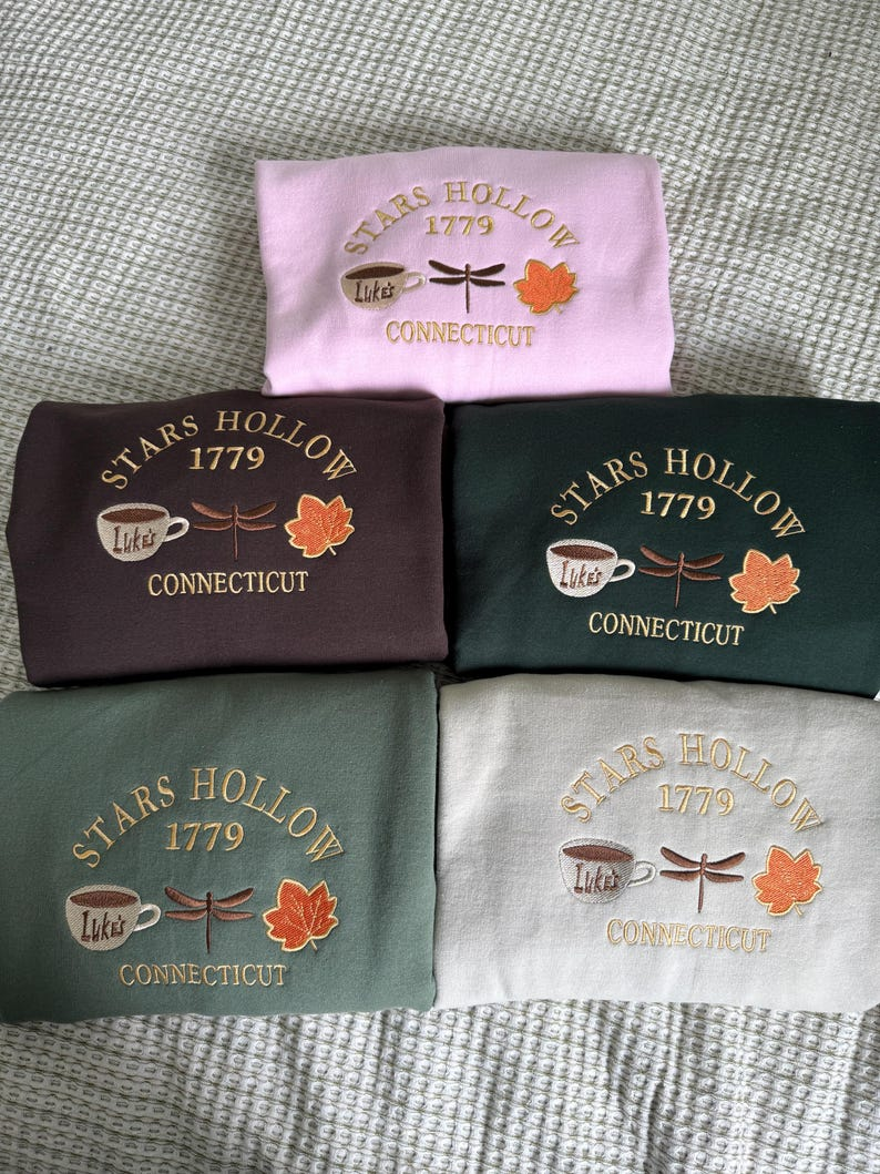 Stars Hollow Fall Embroidered Sweatshirt Gildan 18000 1764830571628.png