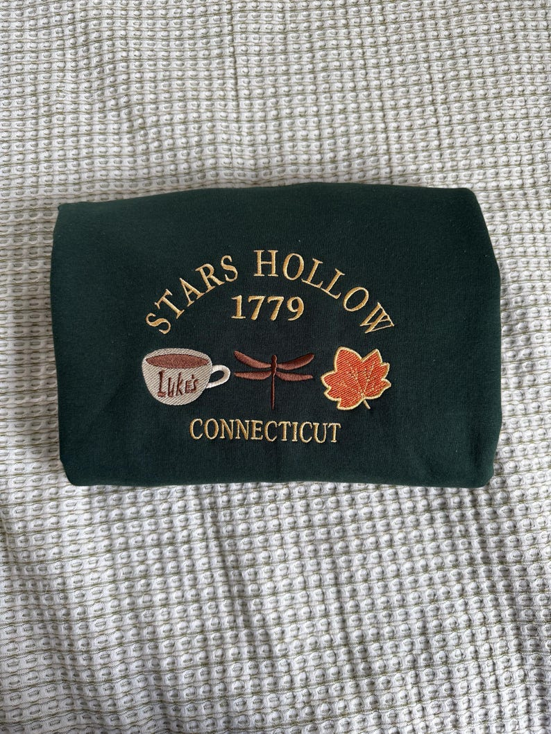 Stars Hollow Fall Embroidered Sweatshirt Gildan 18000 1764830571835.png