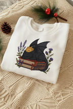 Embroidered Dragon Sweatshirt Fantasy Book Sweatshirt Reader Bookworm Gift 1764834629947.png
