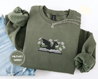 Dragon And Daisies Sweatshirt Cozy Embroidered Book Lover Gift Gildan 18000 1764835588813.png