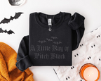 Halloween Embroidered Sweatshirt A Little Ray Of Pitch Black   Dark Humor Halloween Sweatshirt  Spooky Embroidered Halloween Crewneck 1764838204554.png