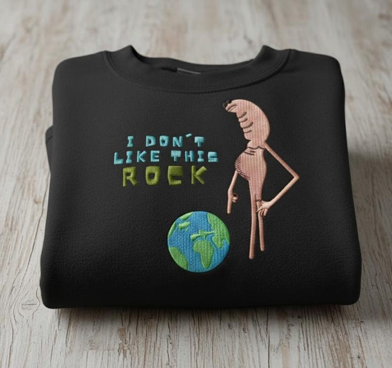 Embroidered Marcus The Worm Sweatshirt I Dont Like This Rock Crewneck Funny Meme Brain Rot Shirt Marcus Meme Embroidery 1764904062680.png