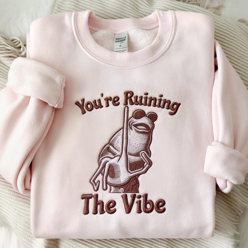 Embroidered Marcus The Worm Sweatshirt Youre Ruining The Vibe Marcus The Worm Meme Tee Marcus The Worm Merch Funny Meme Brain Rot Shirt 1764904536923.png