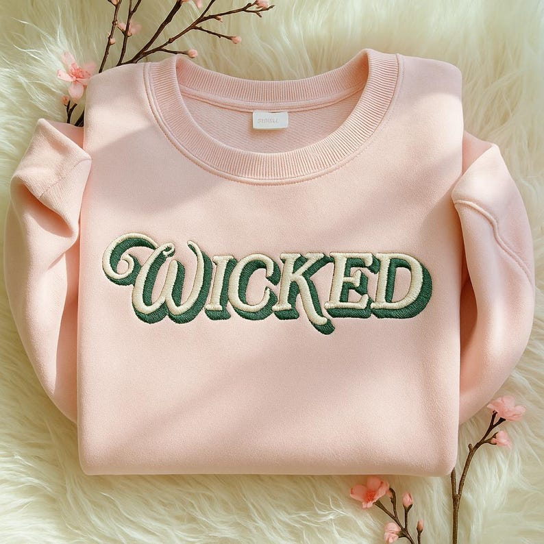 Embroidered Changed For Good Sweatshirt  Wicked Musical Gift  Elphaba  Glinda Fan Crewneck  Defy Gravity Cozy Embroidery 1764909686968.png