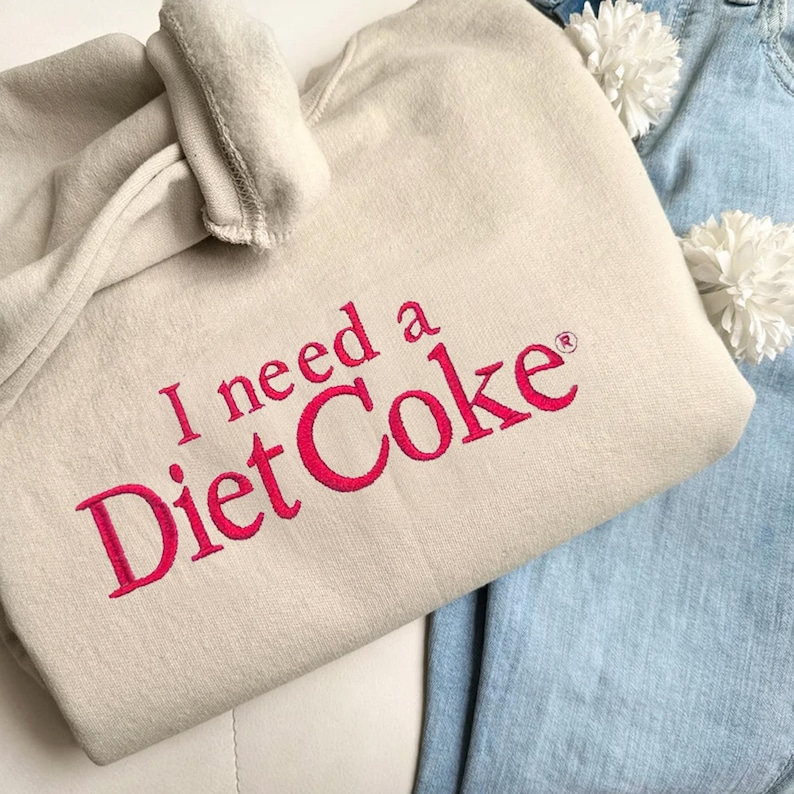 I Need A Diet Coke Embroidered Crewneck Diet Coke Embroidery Sweatshirt Diet Coke Social Club Sweatshirt Diet Coke Lover Gifts 1765168692486.png