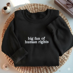 Embroidered Big Fan Of Human Rights Sweatshirt Minimalist Feminist Embroidered Crewneck Equality Social Justice Shirt Activism Gift Shirt 1765177144857.png