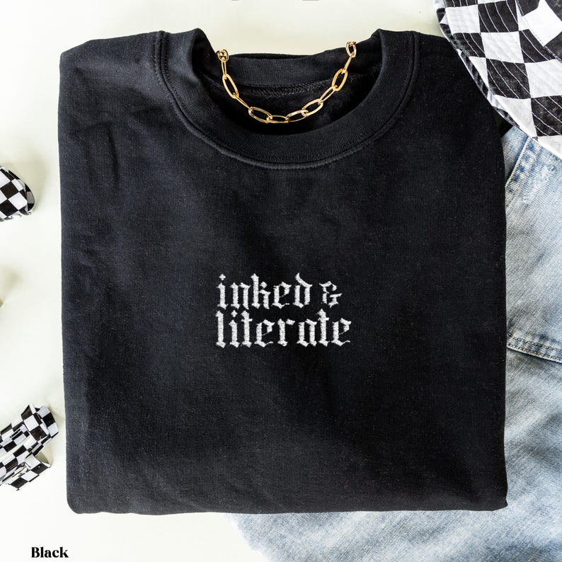 Bookish Sweatshirt Bookish Embroidery Sweatshirt Tattoo Lover Sweatshirt Gift For Book Lover Gift For Bookworm Feminist Sweatshirt 1765180533852.png