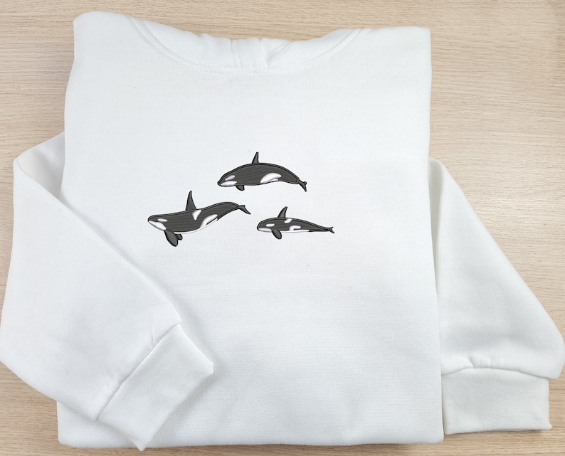 Embroidered Trio Orca Hoodie Killer Whale Orca Design Sweatshirt Wildlife Fishes Embroidery Unisex Hooded Jumper Awareness Animal Lover Gift 1765249836060.png