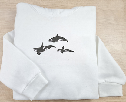 Embroidered Trio Orca Hoodie Killer Whale Orca Design Sweatshirt Wildlife Fishes Embroidery Unisex Hooded Jumper Awareness Animal Lover Gift 1765249836060.png