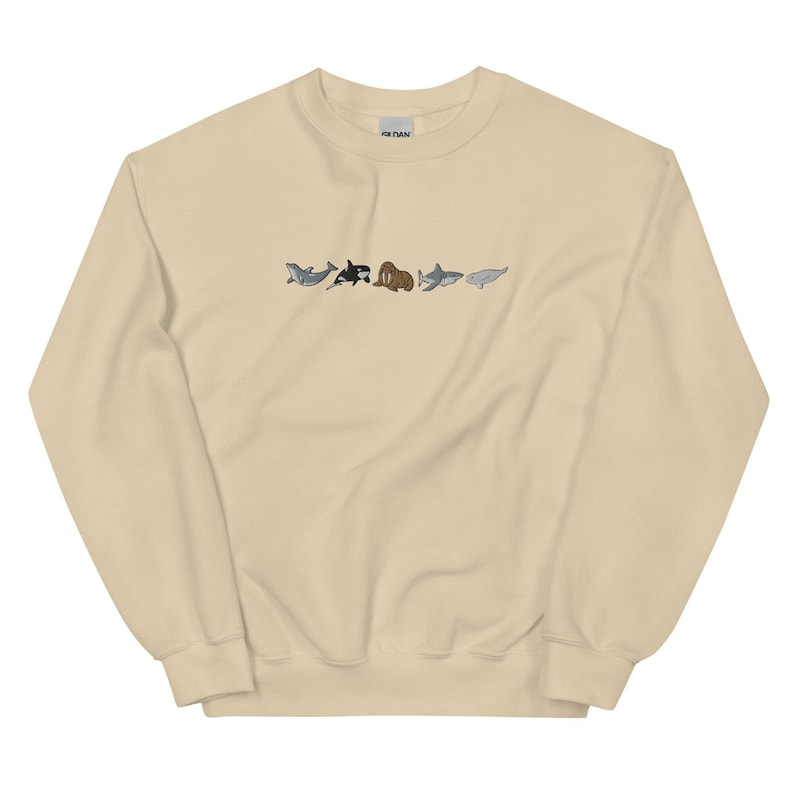 Orca Dolphin Beluga Walrus Shark Embroidered Crewneck Sweatshirt Orca Whale Shirts Embroidered Ocean Wildlife Shirt Trendy Ocean Tee 1765250032235.png