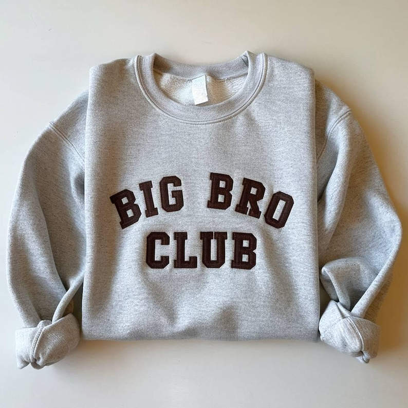 Big Bro Club Embroidered Sweatshirt Sibling Reveal Outfit Sibling Reveal Outfit Sweatshirt For Sibling Announcement Gift For Baby 1765946126478.png