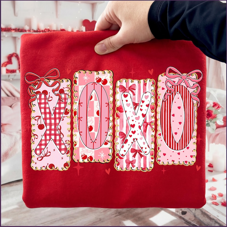 Preppy Xoxo Valentine Shirt Pink Red Heart Coquette Design Valentines Day Shirt Retro Girly Valentine Shirt Shirt Trendy Valentines Shirt 1766113024455.png