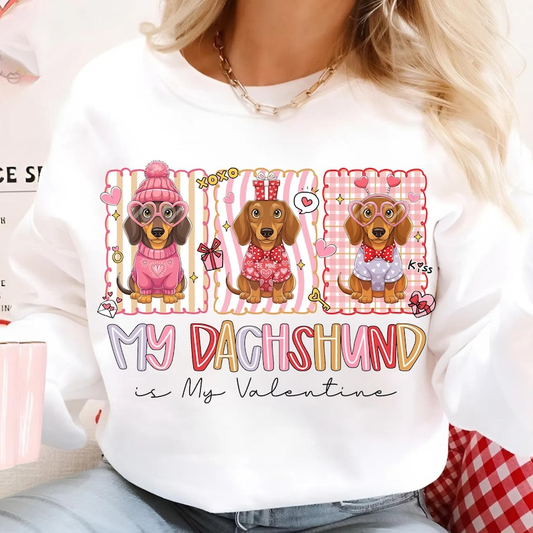 My Dachshund Is My Valentine Png Valentine Coquette Png Valentine Heart Png Retro Valentine Png Valentines Day Dog Love Digital File 1766127994306.png