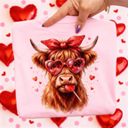 Highland Cow Shirt Valentine Coquette Png Vday Shirt Valentine Heart Shirt Retro Valentine Shirt Sublimation Designs 1766128850015.png